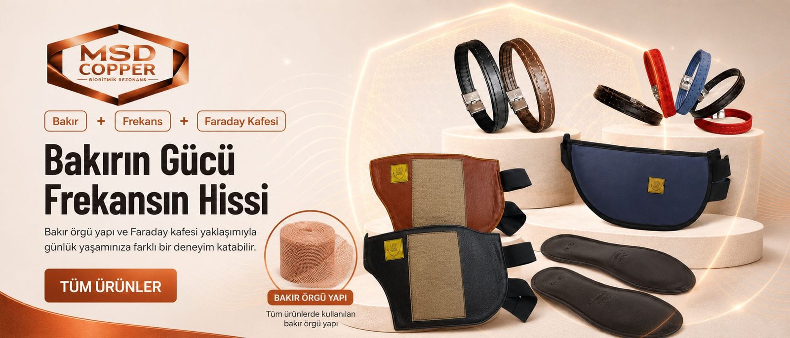 MSD Copper Bioritmik Frekanslı Ürünler Bakır Frekans Faraday kafesi