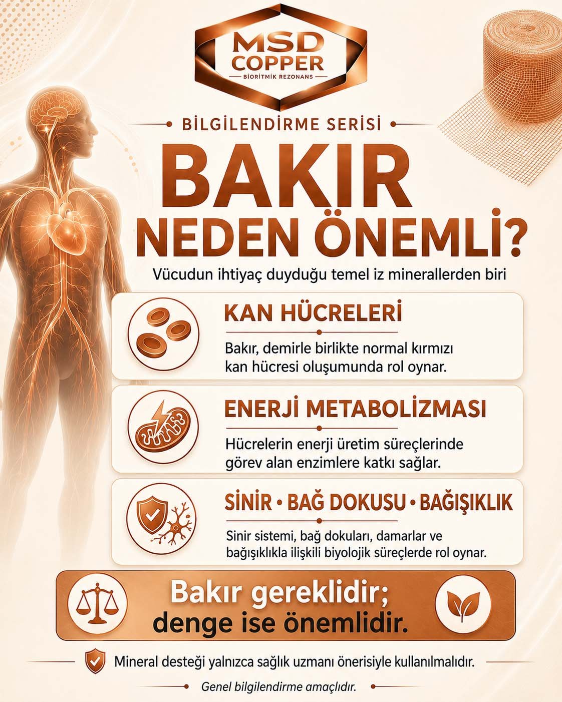 MSD Copper Bioritmik Frekanslı Ürünler Bakır Önemlidir mobil
