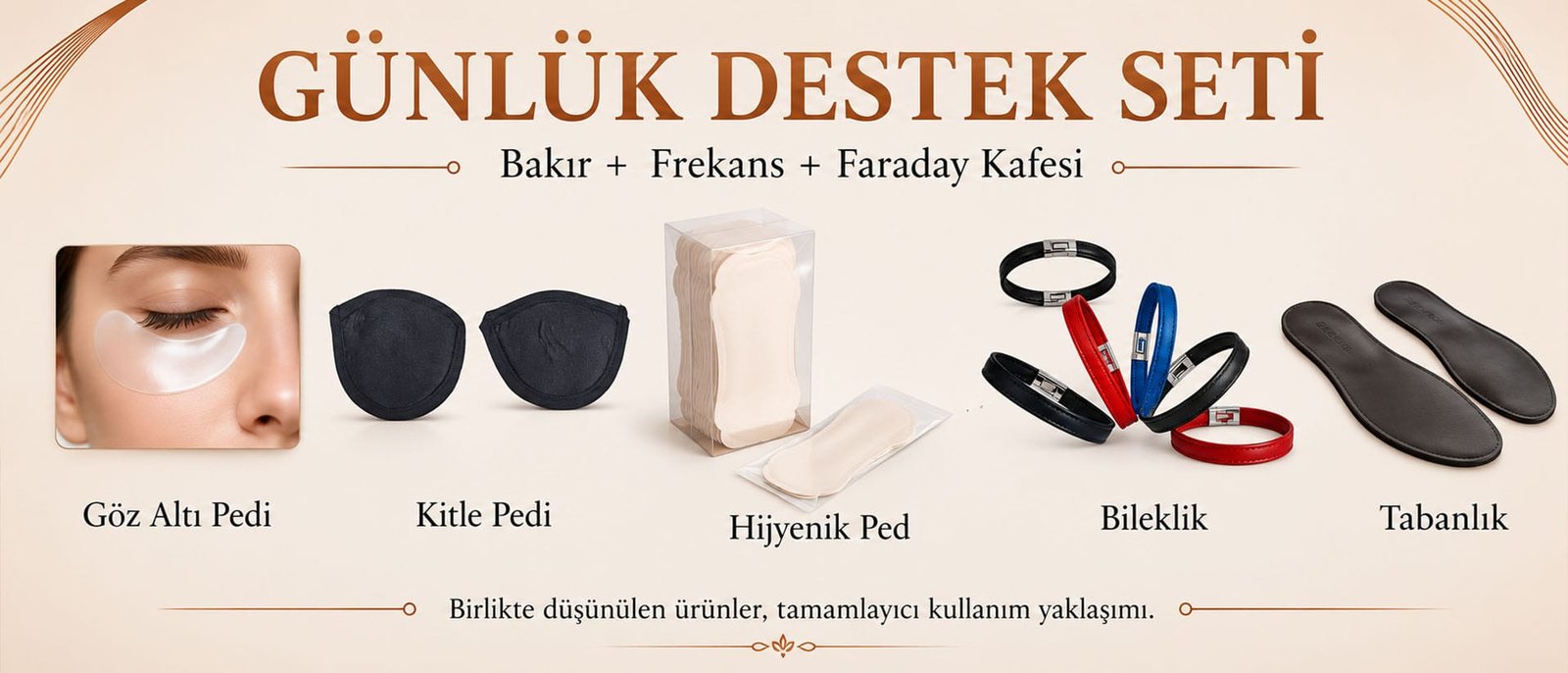MSD Copper Bioritmik Frekanslı Ürünler Günlük Destek Seti Bakır Frekans Faraday kafesi